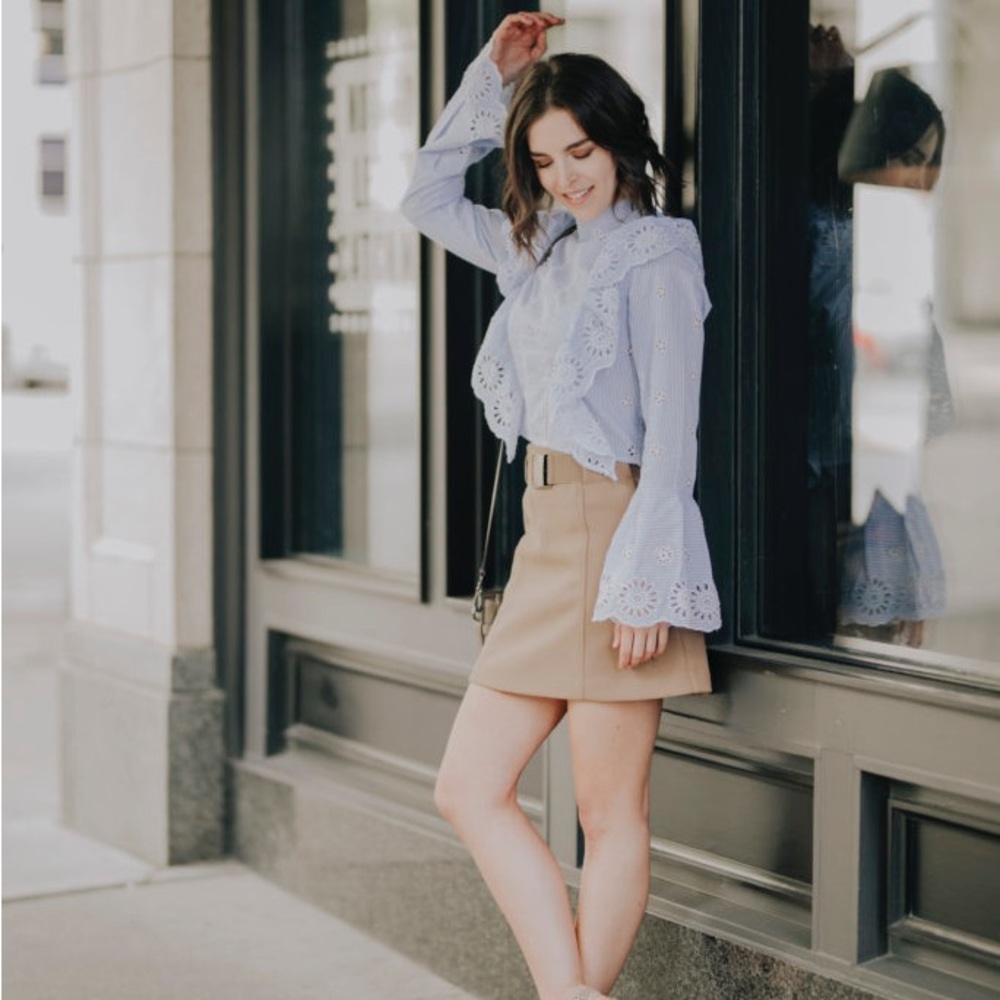 Gab & Kate Blue Blouse